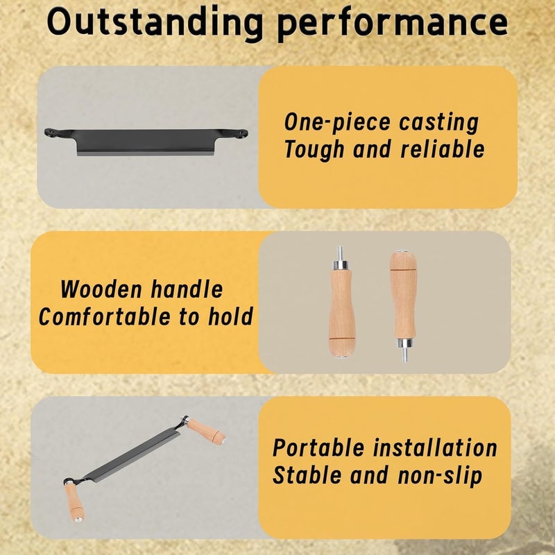 Beendou 8'' Draw Knife,Draw knife debarking tool,Curved Draw Knife Draw Shave Tool Woodworking Debarking Hand Tool, Wood Razor Shaving Wood Barking Tool,Bark Peeler,Drawing Knife, Draw Shave - Image 5